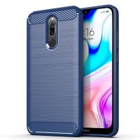 ปกโทรศัพท์สำหรับ Xiaomi R edmi 8 กันกระแทกป้องกันรอยขีดข่วนกรณีซิลิโคนอ่อนนุ่ม TPU ปลอกคาร์บอนไฟเบอร์เนื้อแปรงป้องกันกรณีโทรศัพท์