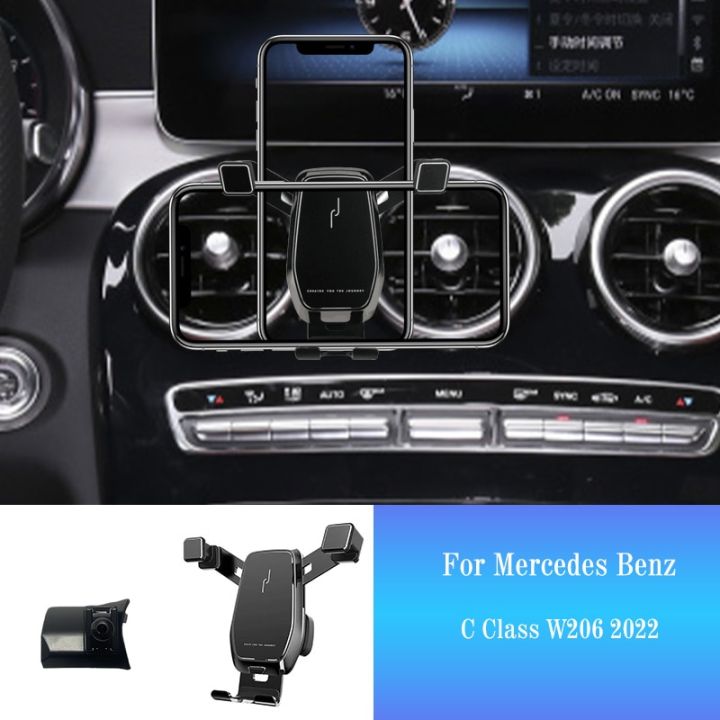 ที่จับโทรศัพท์มือถือติดรถยนต์สำหรับ-mercedes-benz-c-class-w205-x253สมาร์ทโฟนที่ยึดแต่งรถขาตั้ง-gps-รองรับแบบหมุนได้