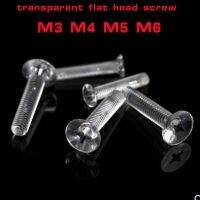 10/50pcs M3 M4 M5 M6 x6/8/10/12/15/20/25/30 transparent screws phillips PC cross acrylic countersunk head screw