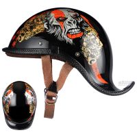 Motorcycle Helmets Half Helmet Mens Motorcycle Helmet Vintage  Street Touring Motorcycle Equipment Riding Scooter Travel Women