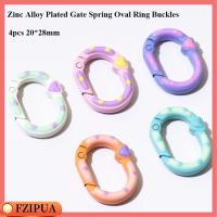 FZIPUA 4pcs หลากสีหลายสี หัวเข็มขัดแหวนวงรีฤดูใบไม้ผลิ ทรงรี 2028มม. กระเป๋าเข็มขัดหัวเข็มขัด ที่มีคุณภาพสูง ตะขอโลหะผสมสังกะสี กระเป๋าถือกระเป๋าเงิน