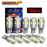 VANSSI 10Pcs ประสิทธิภาพสูง Series 194 T10หลอดไฟ LED สำหรับที่จอดรถตำแหน่งไฟแผนที่โดมป้ายทะเบียน Trunk โคมไฟ