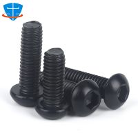 M2 M2.5 M3 M4 M5 M6 M8 Black A2-70 304 Stainless Steel Round Pan Head Hex Hexagon Socket Bolt Mushroom Button Head Allen Screws Nails Screws  Fastener