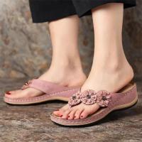 Womens Flower Sandals 2020 Summer Wedge Slippers Shoes Women Vintage Flip Flops Female Ladies Woman Sandals Lady