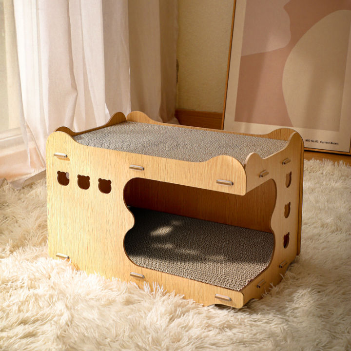 drewpet-บ้านแมว-ที่ลับเล็บแมว-ที่นอนแมว-กระดาษที่ลับเล็บบ้านแมว-กล่องลับเล็บแมว-อพาร์ทเม้นท์แมว-รังแมว-บ้านแมวไม้-ของเล่นแมว