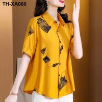 In the summer of 2023 new rich unlined upper garment printing jacket put hot style restoring ancient ways fashion ladies shirts with short sleeves