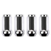 4 PCS M14X1.5 Lug Nuts, Replacement for , , Chrome Closed End Bulge Lug Nuts