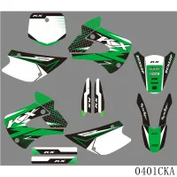 For KAWASAKI KX 85 KX85 KX100 KX 100 2001-2013 Full Graphics Decals Stickers Motorcycle Background Custom Number Name