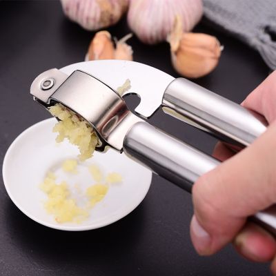 2023 Manual Garlic Press Stainless Steel Garlic Masher Garlic Peeler Garlic Squeezer Kitchen Tool Gadgets Triturador De Ajo Graters  Peelers Slicers