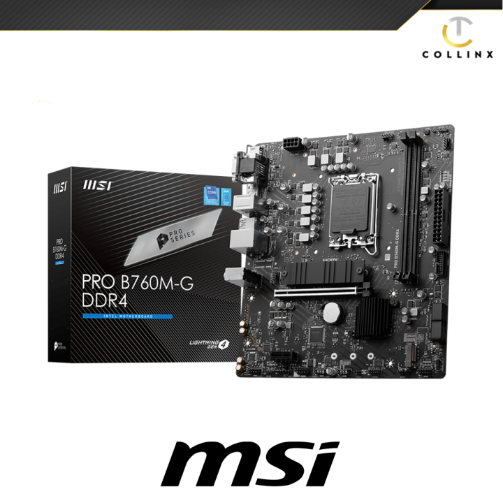 MSI PRO B760MG DDR4 Motherboard Lightning Gen4 Solution PCIE