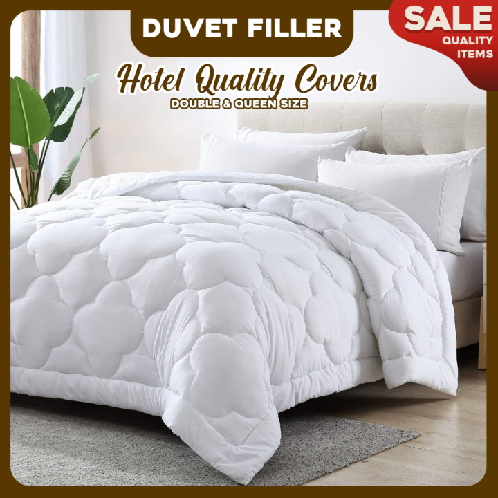 Hodeso Duvet filler Cover with zipper Chic clover style stitch Queen