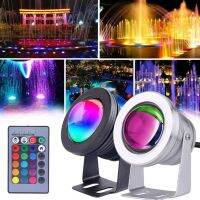 ❉卐 DC 12V 10W RGB Color Underwater Lights Outdoor Fish Tank lighting Lamp IP68 24key Remote Control For Piscina Swimming Pools