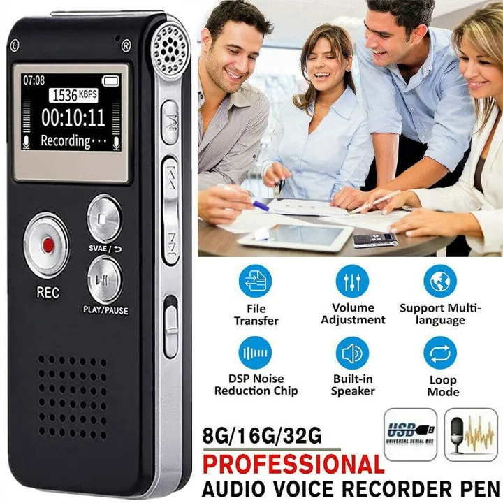Digital Voice Recorder Noise Reduction Audio Recording Device Digital Voice Recorder Device 8GB