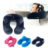 U-Shape Neck Travel Pillow for Airplane Inflatable Neck Pillow Comfortable Pillows for Sleep Home Textile Travel Accessories Travel pillows