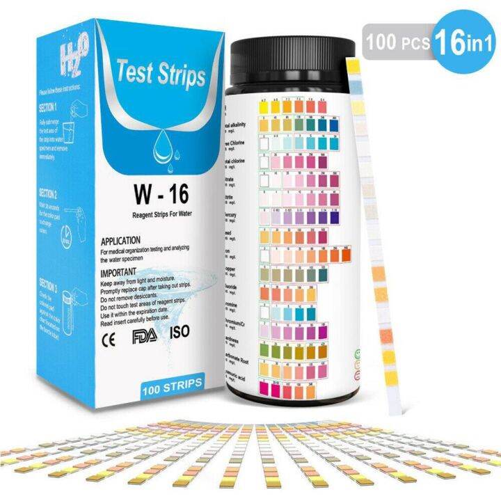 16 In 1 Drinking Water Test Kit Strips Home Water Quality Test Swimming