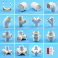 ✢۩✌ 2pcs 20 32mm White PVC Pipe Connectors Water Supply Irrigation Elbow Straight Cross Tee Union Connectors Ball Valve