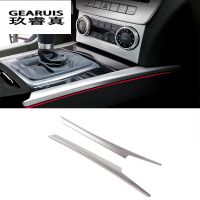 Stainless Steel Gear Shift Panel Decorative Strip Auto Cover Trim For Mercedes Benz C Class W204 Car Interior Molding Sticker