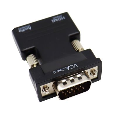 【CW】■  1080P HDMI-compatible to Converter Female Male with 3.5mm AUX Audio Cable Video Output for Laptop TVBox