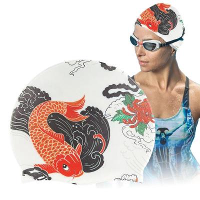หมวกแก๊ปสระว่ายน้ำยืดหยุ่นสำหรับหมวกซิลิโคนสำหรับว่ายน้ำ,หมวกของเล่นเด็กซิลิโคนใส่อาบน้ำใช้ได้ทุกเพศหมวกว่ายน้ำกันน้ำสไตล์การพิมพ์ภาษาจีน