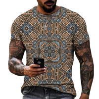 Summer Fashion The Hottest Ethnic Trend Mens t-shirt Europe and America Trend 3D Printed Personality O-neck Short Sleeve Tees