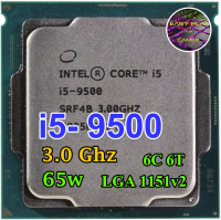 ซีพียู CPU Intel Core i5-9500 6คอ6เทรด 65W LGA 1151v2 ฟรีซิลิโคน1ซอง i5 9500