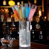 GIEMZA Long Handle Cocktail Champagne Beach Party Outdoor Celebration 1pc Acrylic Color Wine Cups Bar Night Drink Ones Fill