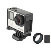 กรอบเมาประตูด้านข้างฝาครอบเลนส์ป้องกันรังสียูวีสำหรับ GoPro ฮีโร่4 3 3กรณีที่อยู่อาศัยสำหรับ Go Pro 4 3การกระทำอุปกรณ์เสริมสำหรับกล้อง