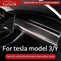 Instrument panel trim for tesla model 3 accessories/car 2016 -2021 tesla model y three tesla model 3 carbon/accessoires