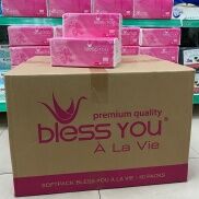 Thùng 40 Gói Khăn Giấy Lụa Rút Cao Cấp Bless You À La Vie 2 Lớp, Gói 250