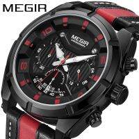 ⌚♙✲❁ Megir megir watch mens sports multi-function chronograph waterproof luminous mens watch quartz watch 2076