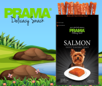 PRAMA Salmon พราม่า สแน็ค ขนมสุนัข รสแซลมอน 70 กรัม