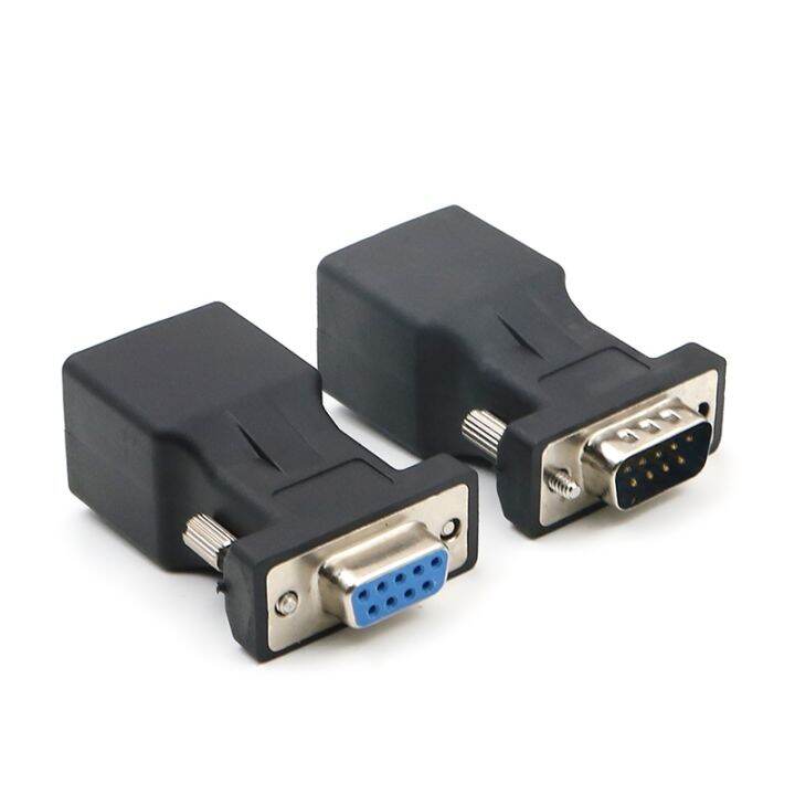 ☃ DB9 RS232 Female Port to RJ45 Female Connector DB9 Serial Port ...