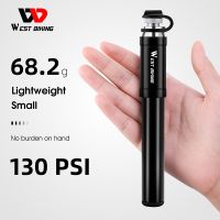 WEST BIKING Bike Bicycle Pump Aluminum Alloy 130PSI/160PSI High Pressure Mini Air Pump For Bike Cycling Tire Inflator MTB