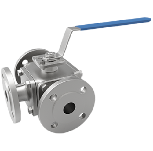 Belven 3 way Valve, Stainless Steel CF8M Body and Ball, PTFE seat, PN16 ...