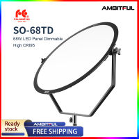 ตานกเหยี่ยว SO-68TD 68W LED หรี่แสงได้สูง CRI95 3000-5600K แสงฟิล์มวิดีโอไฟสตูดิโอ