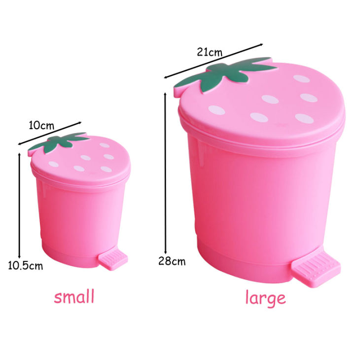 cute-office-waste-shaped-strawberry-garbage-for-bins-kitchen-desktop-with-trash