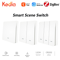 Tuya Zigbee สมาร์ทสวิทช์23แก๊งไร้สายผนังปุ่มกดฉากสวิทช์แบตเตอรี่ขับเคลื่อนบ้านสมาร์ทชีวิตการควบคุมระยะไกล