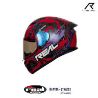 หมวกกันน็อค REAL Helmet Raptor Stratos ดำ-แดง