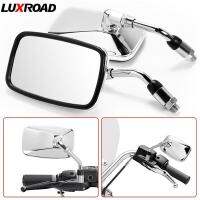 Motorcycle 360 Rotation Adjustable Chrome Rearview Mirror 10mm Bolt Thread For Honda Yamaha Street Sports Bike Chopper Cruiser