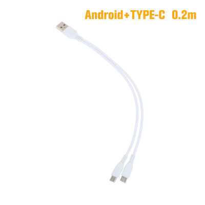 yizhuoliang 2 in 1 USB Type C สาย Micro USB C โทรศัพท์มือถือสายชาร์จอย่างรวดเร็วสำหรับ Huaiwei samgsung Xiaomi Type C สายชาร์จ