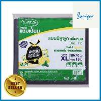 ถุงขยะหูผูก CHAMPION 30X40 นิ้ว 18 ใบ สีดำ มินต์และเลมอนGARBAGE BAGS WITH TIE HANDLES CHAMPION 30X40IN BLACK MINT AND LEMON 18PCS **ทักแชทได้ค่ะ ยินดีบริการ**