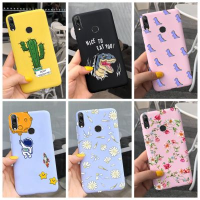 เคสสำหรับหัวเหว่ย Y7 2019/หัวเว่ย Y7 Prime 2019เคสไดโนเสาร์ซิลิโคนนิ่มรูปกระบองเพชร TPU ฝาครอบหลังโทรศัพท์6.26