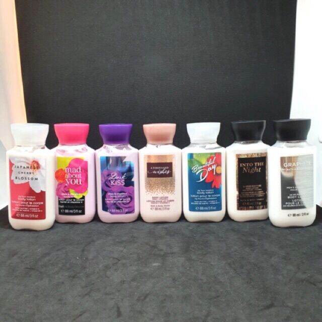 Bath and body works mini lotion 88 ml. โลชั่นบำรุงผิวขนาดพกพา และ body