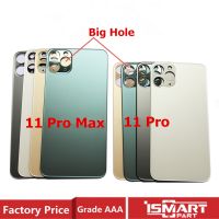 For iPhone 11Pro 11 Pro Max Rear Housing Door Back Battery Glass Cover Replacement Repair Parts Big Camera Hole