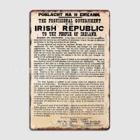 Irish Proclamation Of Independence Metal Sign Wall Mural Cave Pub Funny Poster Tin Sign Poster