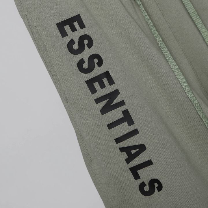 fog-essentials-logo-print-elastic-waistband-casual-sports-shorts-for-men