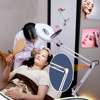 LED Beauty Cold Light 16X Magnifying Glass Lamp Tattoo Lamp Beauty Lamp Folding Nail Eyebrow Tattoo Shadowless Floor Lamp