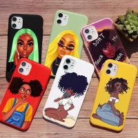 ☂ Black Girl Magic Melanin Poppin Queen art phone Case For iPhone 13 Pro 12 pro 11 PRO 6S 7 Plus XR XS MAX TPU Cover for iphone 14