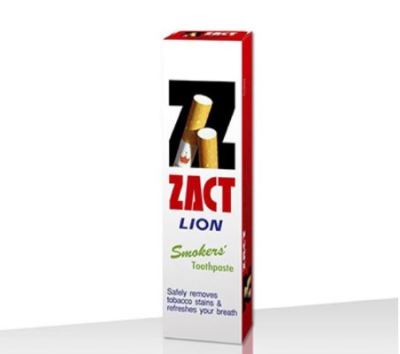 ZACT ยาสีฟันขจัดคราบ แซคท์ สูตรสำหรับขจัดคราบบุหรี่ (กล่องสีแดง) 160g