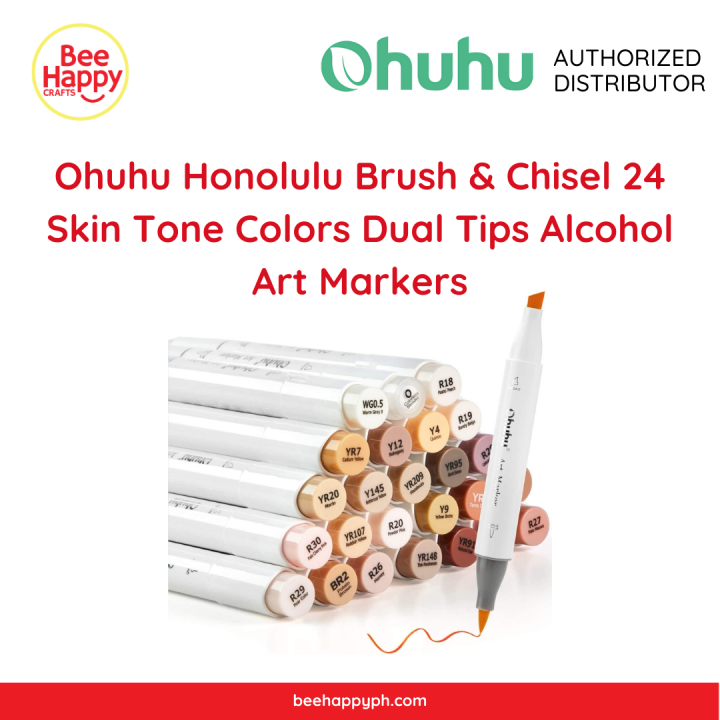 Ohuhu Honolulu 36 Gray Tone Colors Dual Tips Alcohol Art Markers